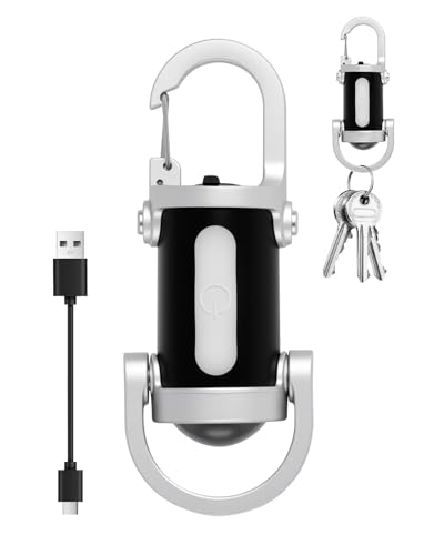 500LM Super Bright Mini Keychain Flashlight, Waterproof LED Mini Portable Rechargeable Lumilink Torch Light EDC Pocket Flashlights, for Emergency Power Hiking, Camping, Black [Energy Class A+++++]