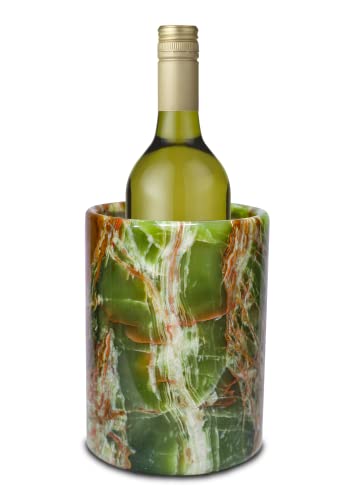 Thewolfard Handmade Luxury Green Calcite Champagnewine Cooler Bucket And Utensils Holder, Best For Kitchen Accessories & Housewarming Gifts., Natural Green, 7X5X5 (Wc2021) #TOP1