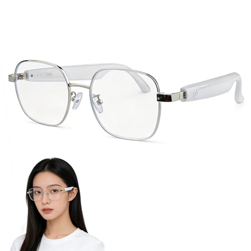 Smart Glasses, Blue Light Blocking Glasses for Men and Women, Photochromic Sunglasses, Built-in Mic & Speakers, Hands-Free Calling, Bluetooth Audio Gl
