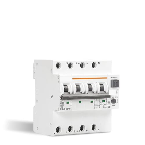 Disjoncteur automatique résiduel EKL5 63A pour tableau électrique domestique