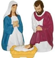 Christmas Nativity Set, Illuminated, 28-in, 3-Pc.