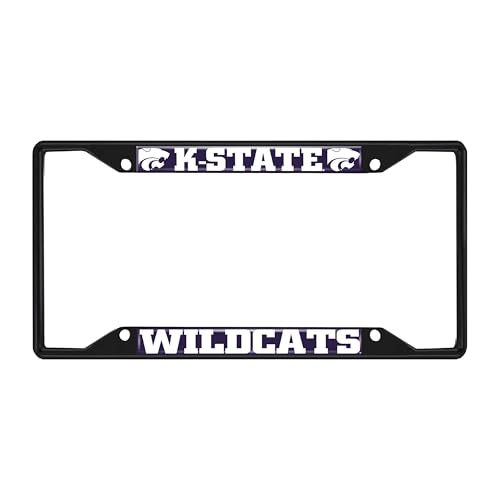 Cadre de plaque Kansas State Wildcats FANMATS 31257 métal noir auto