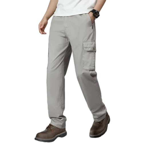 Adorlina Pants for Men, Adorlina Cargo Pants, Ultra Comfort Multi-Pocket Pants Cotton Loose Straight Sweatpants