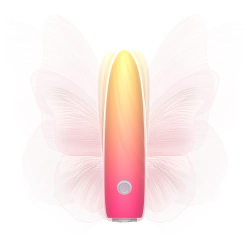 G Spot Bullet Vibrator for Women, Portable Mini Pocket Vagina Stimulator, Waterproof Adult Sex Toys with 10 Vibrating Modes Full Silicone Rechargeable Mini Vibrators（Rose red Yellow）