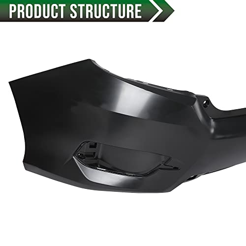 Grand Orange Primed Rear Bumper Cover Compatible With 2016 2017 2018 2019 2020 Honda Civic Sedan Black Rear Bumper 04715Tbaa00Zz Ho1100296 #TOP6