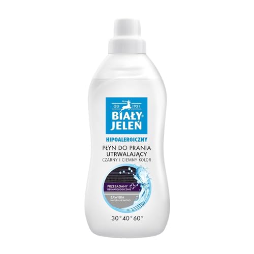 Bialy Jelen Hypoallergenic Washing Laundry Liquid for Black and Dark Fabrics 1L