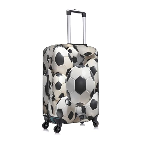 Soccer Balls White Luggage Covers For Suitcase Travel Suitcase Cover Scratch-Resistant Covers For 25-28 Inch Luggages L3