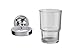 Croydex QM461841 Glue-Fix Worcester Tumbler and Holder, Easy Fit No Drilling No Tools,Silver