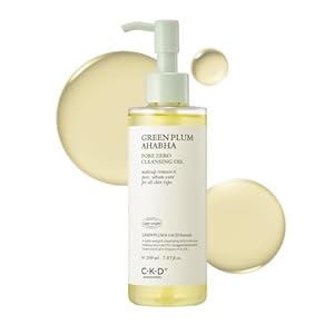 CKD Green Plum AHA·BHA Pore Zero Cleansing Oil – Lightweight Face Oil Cleanser with 4-Acid Complex, Fast Emulsifying, Removes Makeup & Sebum, Hydrating & Low-Irritation. Korean Skincare. 7.03 fl oz