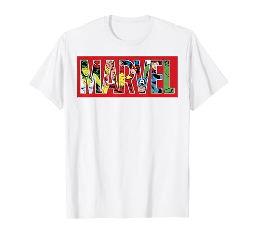 T-shirt Marvel Avengers Retro Logo pour fan de comics vintage