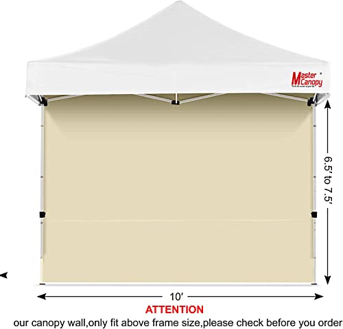 Image of MASTERCANOPY Instant Canopy Tent Sidewall for 10x10 Pop Up Canopy, 1 Piece, Yellow