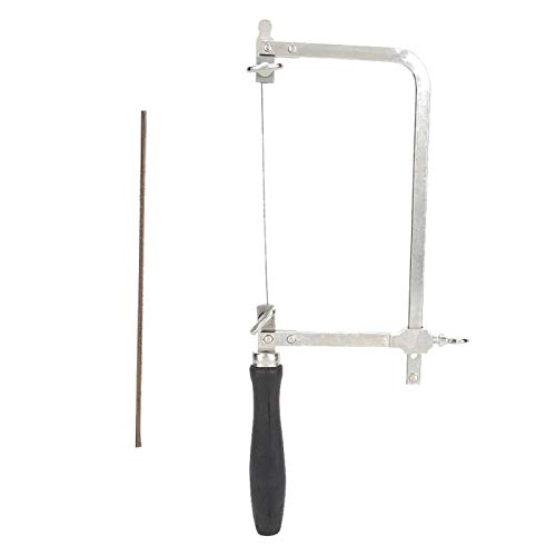 Scie à métaux portative en forme de U, outil de coupe de fabrication de bijoux bricolage avec lame de scie, kit de fabrication de bijoux de cadre de scie