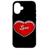 iPhone 16 手描きハートLaci - ファーストネーム ハート I Love Laci スマホケース