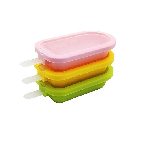 hou zhi liang Reutilizable Popsicle Moldes De Silicona Suave Hecho a Mano De Ice Cream Pop Molde Classic Mini Lindo De Bricolaje Fabricante De Moldes De Helado 1pc Color Al Azar Cover