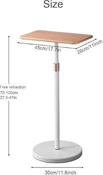 Ergonomic Adjustable Laptop Stand, Portable Floor Desk with Stable Round Base, Universal for Laptops & Projectors, Height Adjustable for Comfort & Productivity