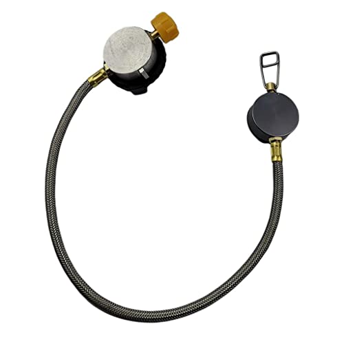 Luzhengyang Gas Stove Camping Stove Propane Refill Adapter Household Cylinder Kitchen Accessories 42cm Aliminum Alloy Outdoor Cooking Gear Easy Transfer Hose Portable Connection Weight 59035