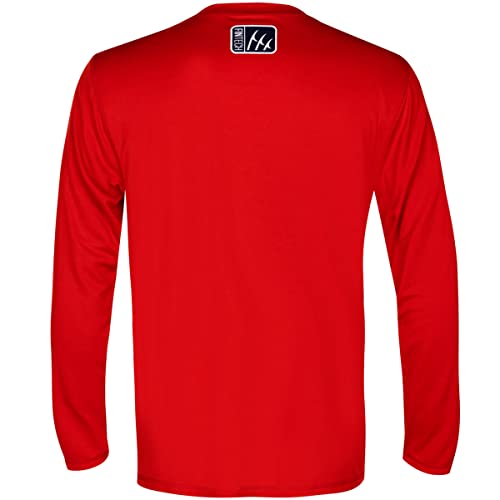 USA Shield Sun Defender UV Long Sleeve T-Shirt - Medium - High Risk Red2