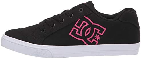 DC girls Chelsea Skate Shoe, Black/Pink Stencil, 3 Little Kid US | Image 7
