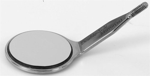 Double Sided Dental Mirror #4, CS, w/Handle