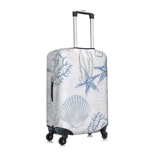 Seashell Starfish Suitcase Cover Fashion Luggage Covers Anti-Scratch Elastic Lightweight Protector For Travel Outdoor Large2