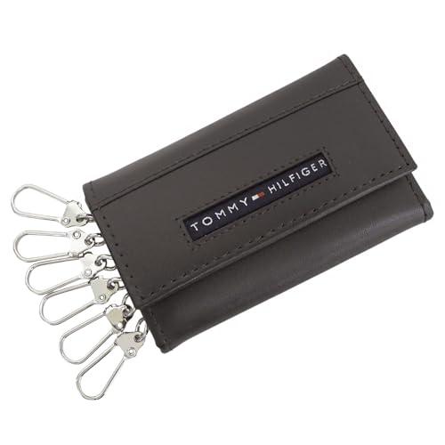 [Tommy Hilfiger] トミーヒルフィガー キーケース 6連 メンズ レザー ビジネス カジュアル (31TL17X017(ブラウン)) [並行輸入品]
