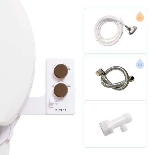 TUSHY Self-Cleaning Bidet Attachment with Bronze Knob