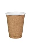 World Centric's 100% Biodegradable, 100% Compostable Paper PLA-Lined 8 Ounce Coffee Hot Cup in KRAFT (Package of 200)