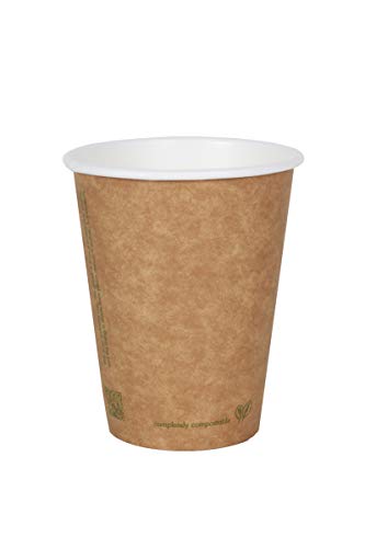 World Centric's (CU-PA-8K) Compostable Paper PLA-Lined 8 Ounce Coffee Hot Cup in Kraft (Package of 200)