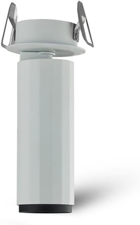 Pemberly Row Adjustable LED Flush Mounted Spotlight, 6.5" H x 2.75" Dia, White Aluminum, 36° Beam Angle, Dimmable 3000K, Recessed Installation, ETL Commercial Grade, Modern Indoor Lighting