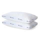 Columbia 2 Pack of Comfort Ice Fiber Side Sleeper Down Alternative Bed Pillow - Polyester Fiberfill, Supportive Cooling Double Sided Breathable Cover - Standard/Queen