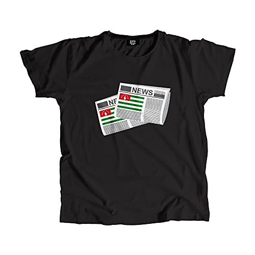 T-shirt Abkhazia Newspapers avec finitions de qualité supérieure