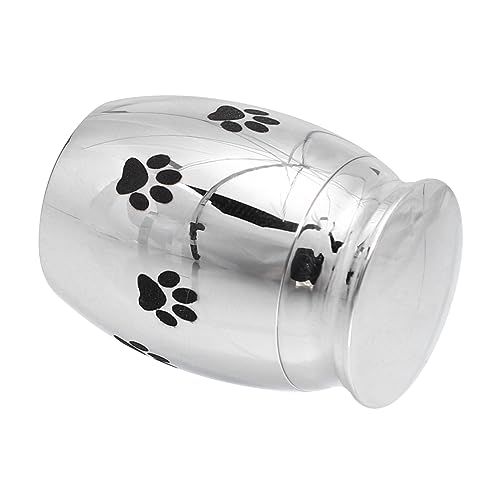 GALPADA Urne Cinéraire en Acier Inoxydable pour Animaux De Compagnie, Petite Taille, Coffret Commémoratif Portable, Usage Funéraire pour Souvenir Solide