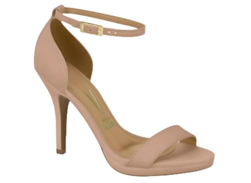 Sandália Feminina Gisele Vizzano Salto Fino Meia Pata 6210.655 - Original (Nude, BR, Adulto, Numérico, 36)