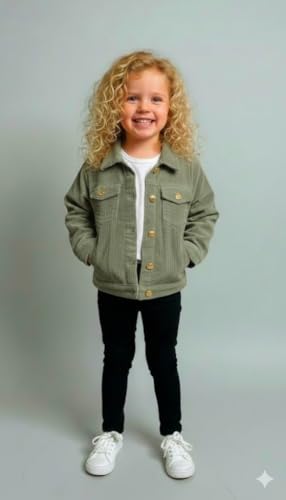 Image of A.T.U.N. (ALL THINGS UBER NICE) Trendy Girls Denim Jacket | Casual Outerwear with Full Button Front, Smart Collar & Pockets | Stylish Casual Kids Jacket for Everyday, Travel, Party & Daily Style