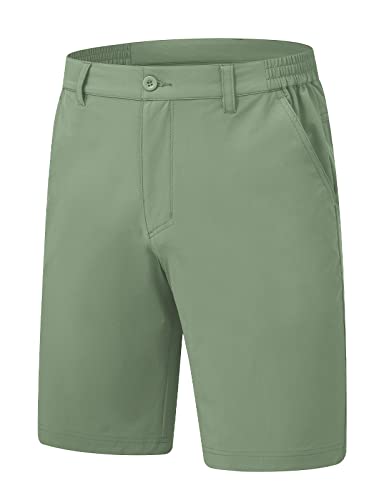 Tbmpoy Men'S Golf Shorts 9'' Elastic Waist Quick Dry For Flat Front Travel Casual Shorts With 5 Pockets thumb #2