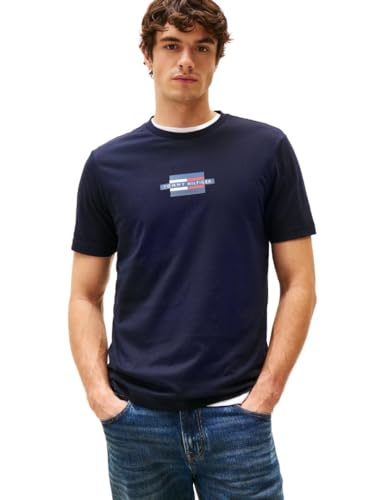 T-Shirt Graphique Tommy Hilfiger Homme XXL Coton Desert Sky