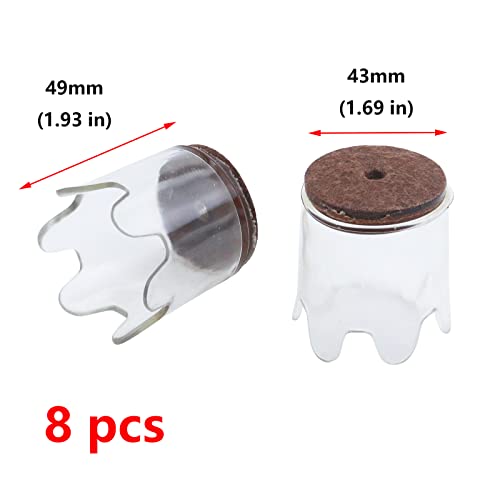Antrader 8Pcs Chair Foot Rubber Stretchable Furniture Feet Slider Pads Covers Floor Protectors Non Slip Fits Legs 1 1/2-1 5/8 Inch #TOP1