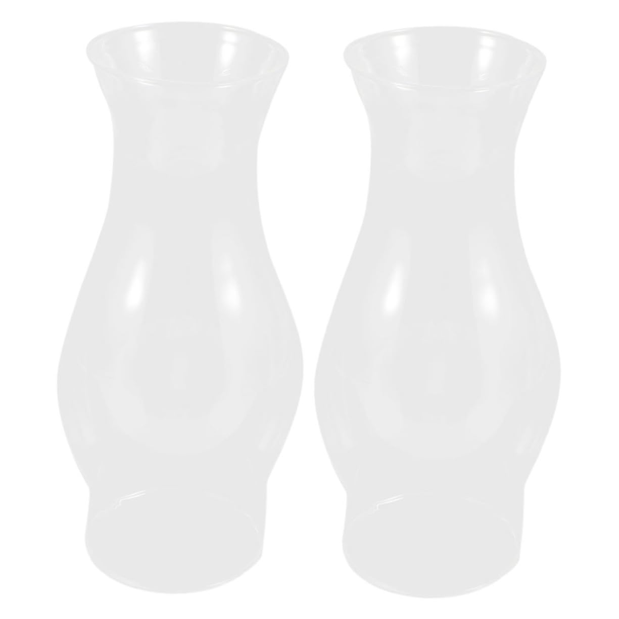 DECHOUS 2pcs Vintage Oil Lamp Glass Chimney Shade Sturdy Hand Blown Glass with Easy Replacement Retro Style Small Hurricane Lamp for Home and Outdoor Use