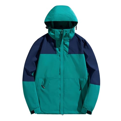 ウインドブレーカー メンズ レディース 大きいサイズ マウンテンパーカー 撥水 マウンテンジャケット 防風 アウター 秋服 上着 秋冬 防寒着 アウトドア ジャンパー オシャレ アノラックパーカー ユーティリティ 1-ミントグリーンXL
