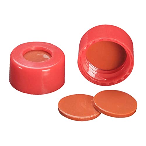Bouchon en silicone rouge 9mm 09-0022R-B ETFE pour laboratoires | 2000 pcs