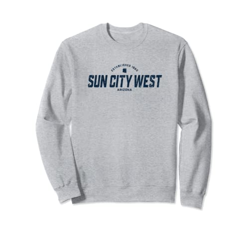 Sun City West Arizona AZ Vintage Athletic Navy Logo Sport Sweatshirt