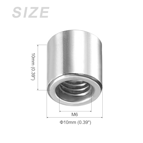 METALLIXITY Schweißmutter (M6x10mmx10mm) 4 Stück, Edelstahl-Einschweiß-Tankanschluss - für Komponentenwartung, Einschweiß-Adapter
