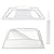 XMK RV Skylight Replacement Bundle,RV Skylight Outer Dome 18"x26" OD Skylight Fit 14"x22" Skylight Opening Replacement Trailer Camper,RV Skylight Inner Dome with Window 14"x22"+Lap Sealant(Clear)