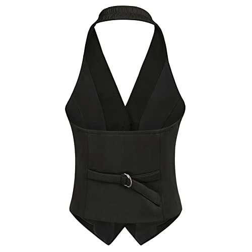 Belle Poque Vrouwen 50s Halter V-hals Vest Retro Vintage Pak Vest 2229 - Image 3