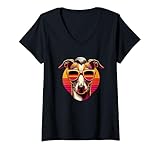 Photo Gallery donna retrò sunglasses italian greyhound italian sighthound iggy maglietta con collo a v Photo Gallery donna retrò sunglasses italian greyhound italian sighthound iggy maglietta con collo a v