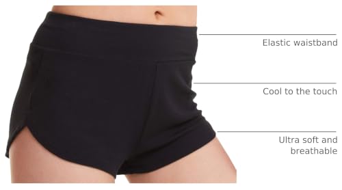 Image of LazyCozy Bamboo Viscose Sleep Shorts for Women, Soft Dolphin Lounge Shorts | Comfy Y2K Micro Mini Pajama Shorts, Lightweight Booty Shorts, Summer Pj Shorts, Knit Workout Shorts