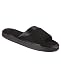 Isotoner Women's Microterry Satin Trim Wider Width Slide Slippers Black X-Large 9.5-10