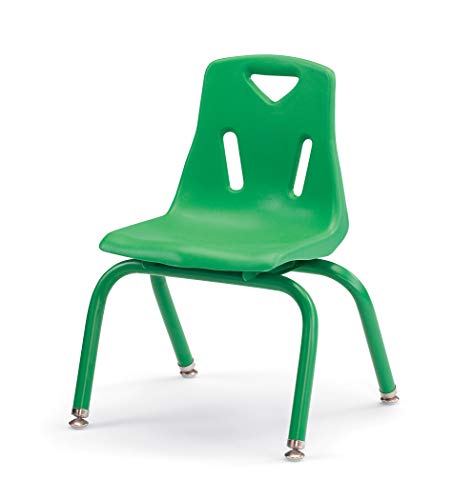 Image of Berries Jonti-Craft 8122JC1119 Stacking Chair with Powder-Coated Legs, 12 inch Height, Green