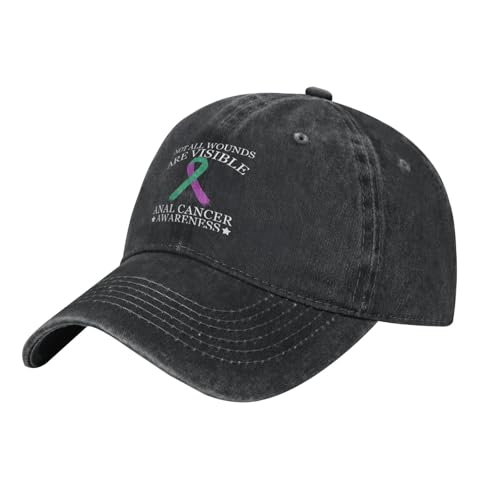 Not All Wounds are Visible Anal Cancer Awareness Classic Casquette Cap Lightweight Adjustable Comfortable Breathable Men Women Hat5 Black