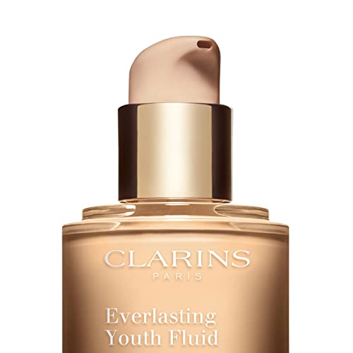 Clarins Everlasting Youth Fluid Foundation | Anti-Aging, Medium To Full Coverage | Illuminates, Smoothes And Visibly Firms | Satin Finish | Contains Plant Extracts With Skincare Benefits | 1 Fl Oz #TOP4